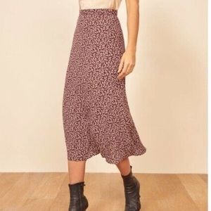 Reformation midi skirt